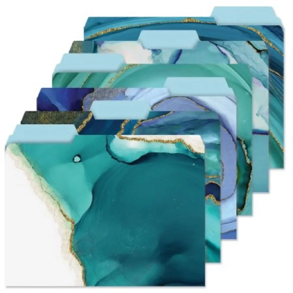 ©Nicole Tamarin Geode Letter Size File Folders Value Pack of 24